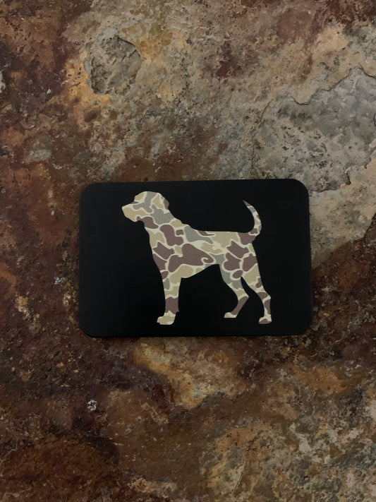 Nature Bound Outdoor Camo Hunting Dog DTF - VELPATCH 3" x 2" inch Hook Backed Patch