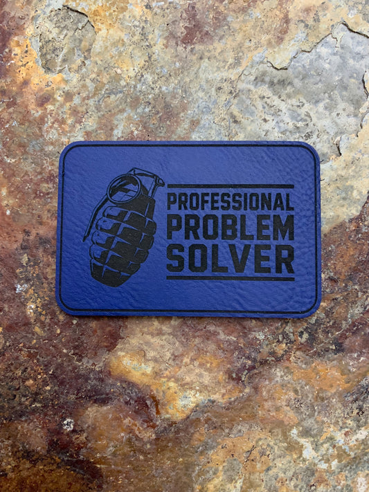 Professional Problem Solver Grenade - VELPATCH 3" x 2" inch Hook Backed Patch