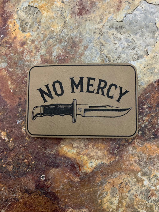 No Mercy Buck Knife - VELPATCH 3" x 2" inch Hook Backed Patch