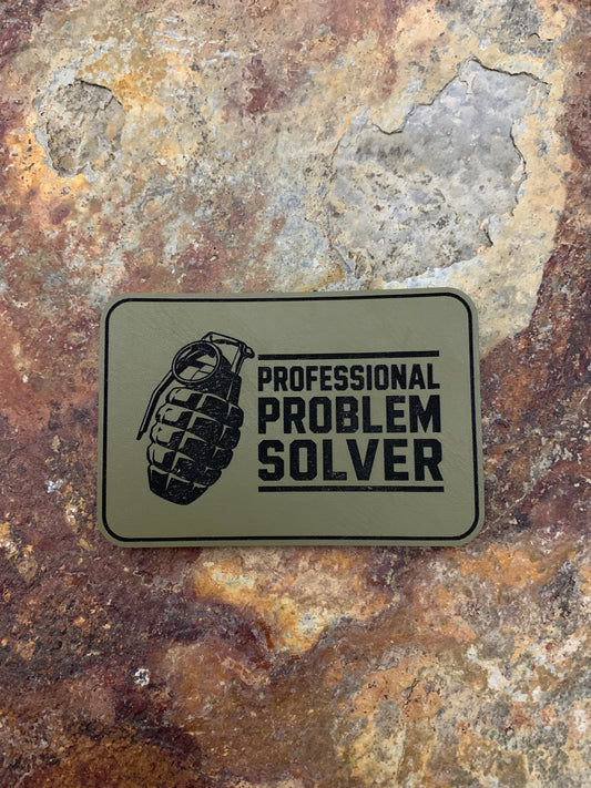 Professional Problem Solver Grenade - VELPATCH 3" x 2" inch Hook Backed Patch