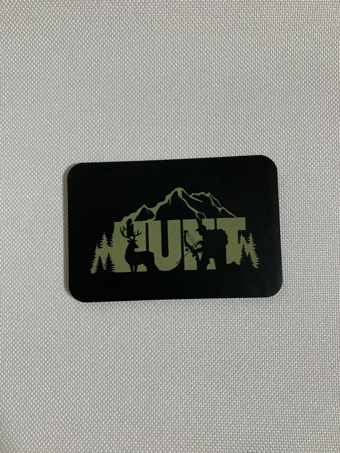 Nature Bound Outdoor Bow Hunter, Elk and Mountains DTF - VELPATCH 3" x 2" inch Hook Backed Patch