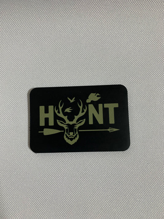 Nature Bound Outdoor HUNT, Elk and Ducks With Arrow DTF - VELPATCH 3" x 2" inch Hook Backed Patch
