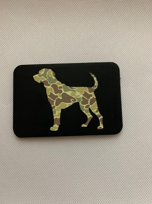 Nature Bound Outdoor Camo Hunting Dog DTF - VELPATCH 3" x 2" inch Hook Backed Patch