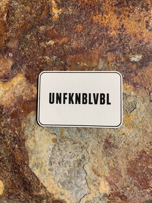 UNFKNBLVBL - VELPATCH 3" x 2" inch Hook Backed Patch