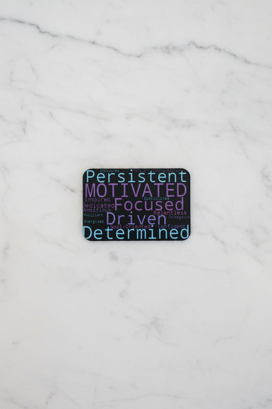 Positive Mindset Motivated Words DTF - VELPATCH 3" x 2" inch Hook Backed Patch