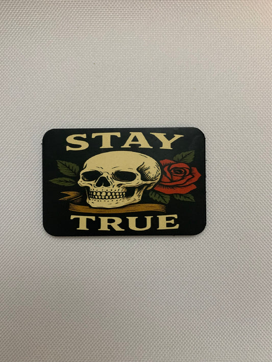 Stay True Skull DTF - VELPATCH 3" x 2" inch Hook Backed Patch