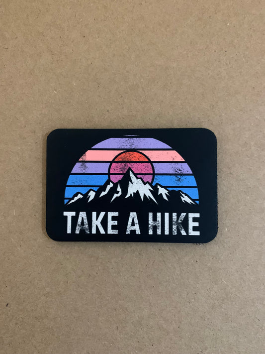 Nature Bound Outdoor Take A Hike Vintage DTF - VELPATCH 3" x 2" inch Hook Backed Patch