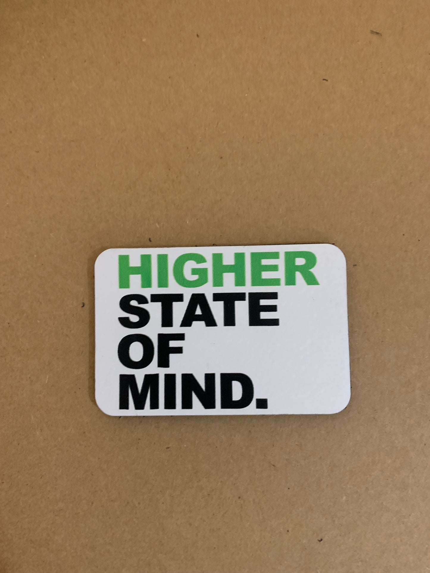 Cannabis Brand Higher State Of Mind DTF - VELPATCH 3" x 2" inch Hook Backed Patch