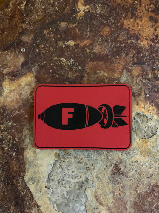 F Bomb - VELPATCH 3" x 2" inch Hook Backed Patch
