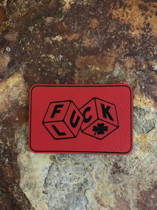 Fuck Luck Dice - VELPATCH 3" x 2" inch Hook Backed Patch