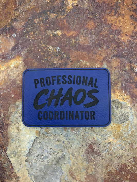 Professional Chaos Coordinator - VELPATCH 3" x 2" inch Hook Backed Patch
