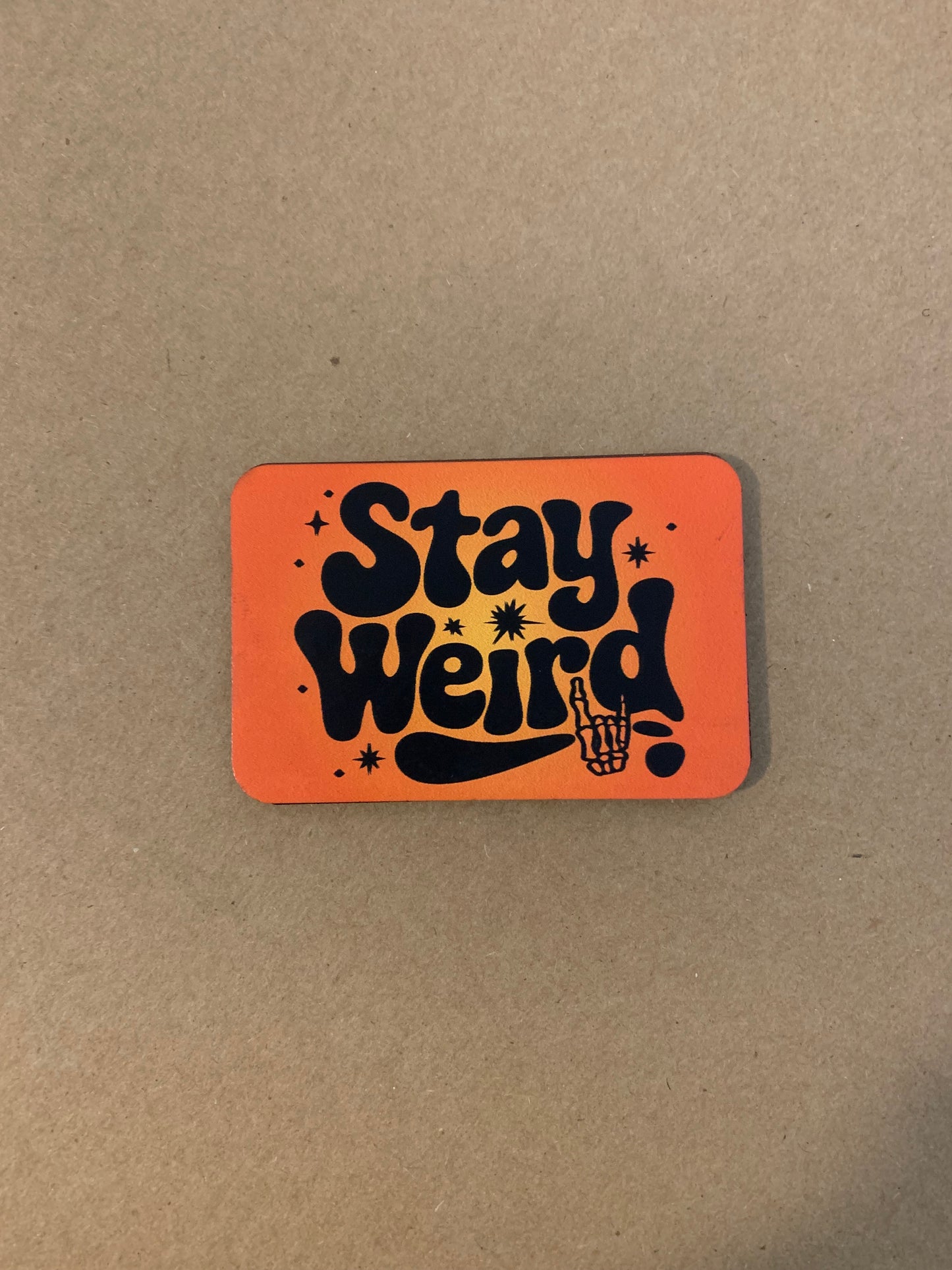 Stay Weird DTF - VELPATCH 3" x 2" inch Hook Backed Patch