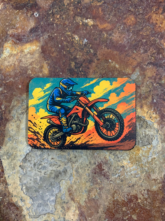 GOOD TIME Concepts Retro Motocross DTF - VELPATCH 3" x 2" inch Hook Backed Patch