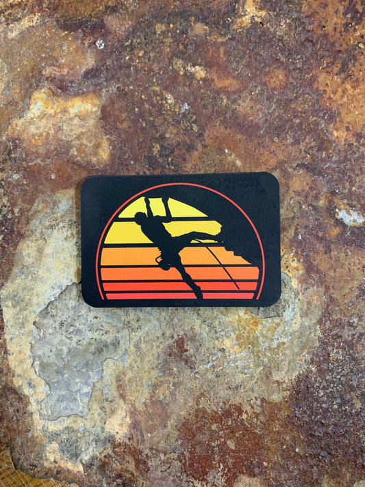Nature Bound Outdoor Sunset Climbing DTF - VELPATCH 3" x 2" inch Hook Backed Patch