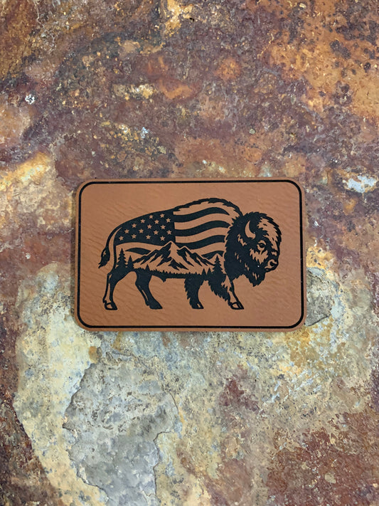 Nature Bound Outdoor American Buffalo - VELPATCH 3" x 2" inch Hook Backed Patch
