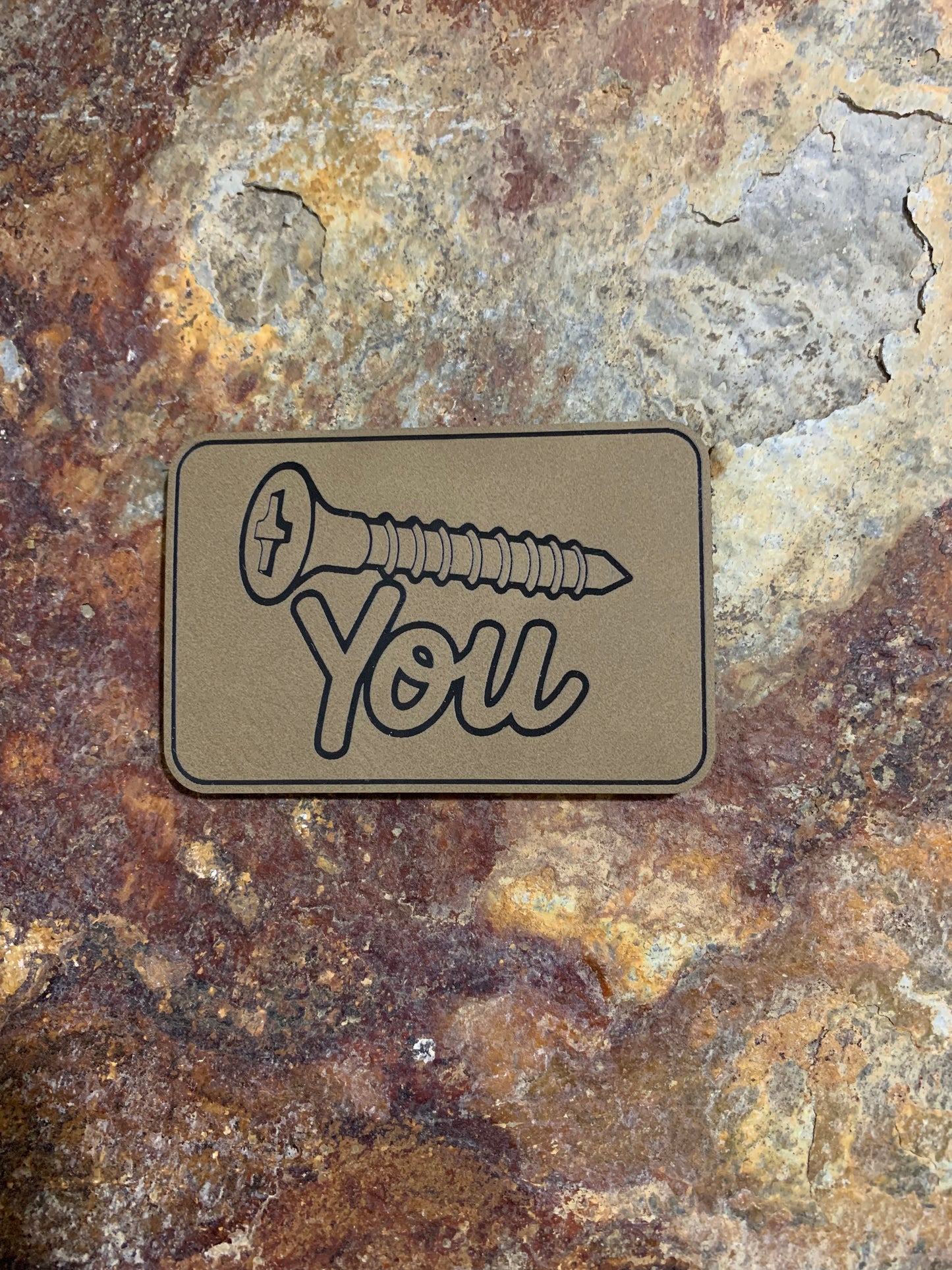 Screw You - VELPATCH 3" x 2" inch Hook Backed Patch