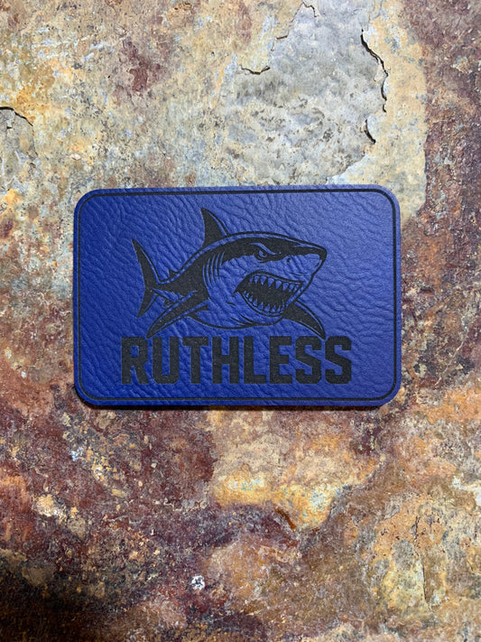 Ruthless Shark - VELPATCH 3" x 2" inch Hook Backed Patch