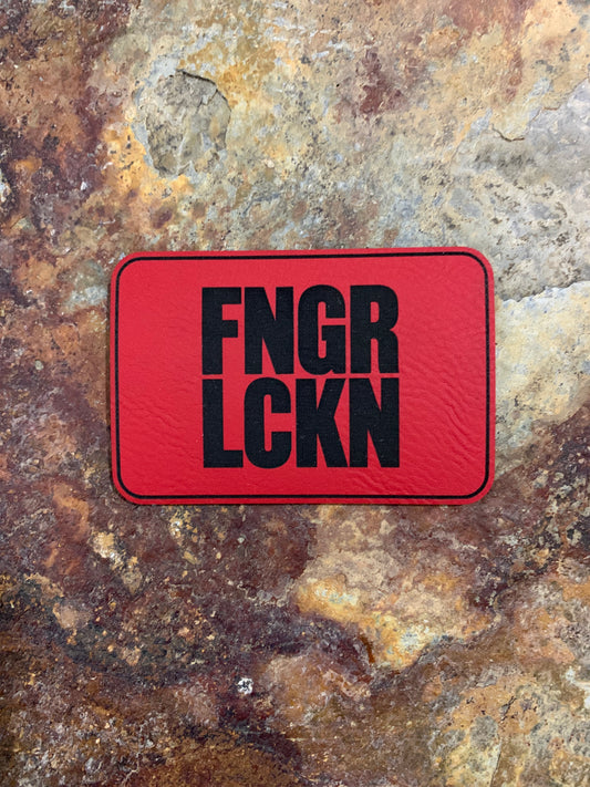 FNGR LCKN - VELPATCH 3" x 2" inch Hook Backed Patch