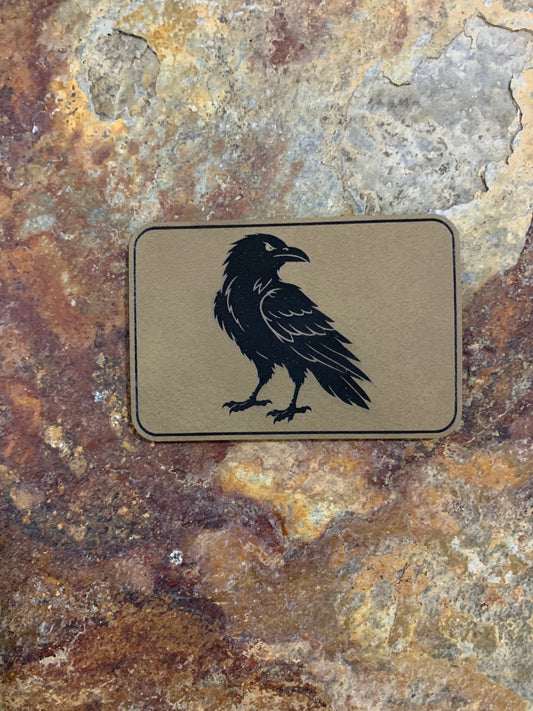 Nature Bound Outdoor Black Crow - VELPATCH 3" x 2" inch Hook Backed Patch