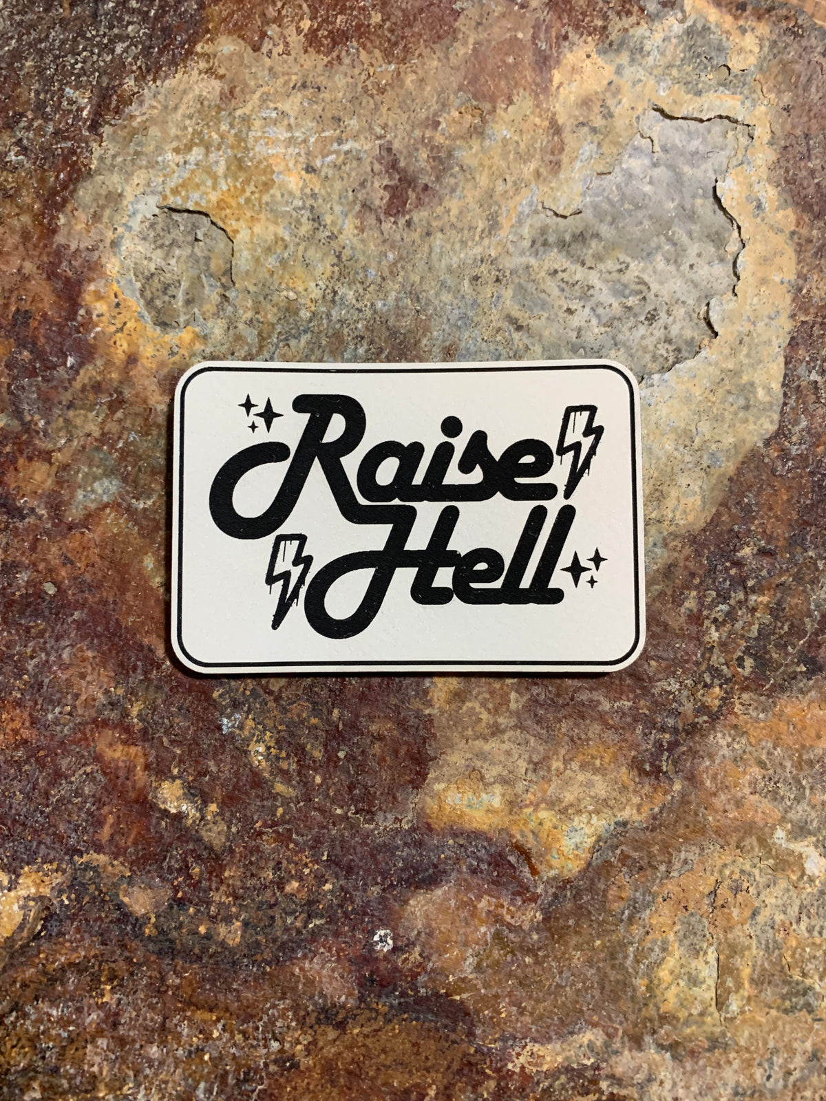 Raise Hell - VELPATCH 3" x 2" inch Hook Backed Patch - Laser