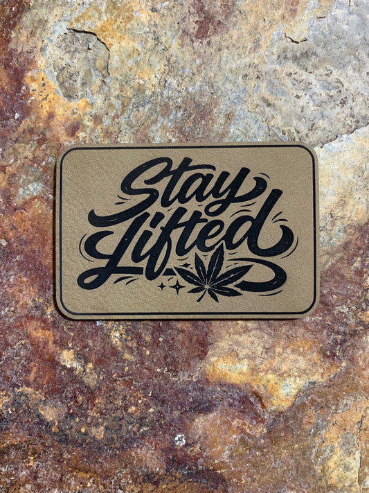 Cannabis Brand Stay Lifted - VELPATCH 3" x 2" inch Hook Backed Patch