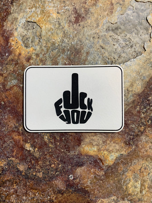 Fuck You Hand - VELPATCH 3" x 2" inch Hook Backed Patch