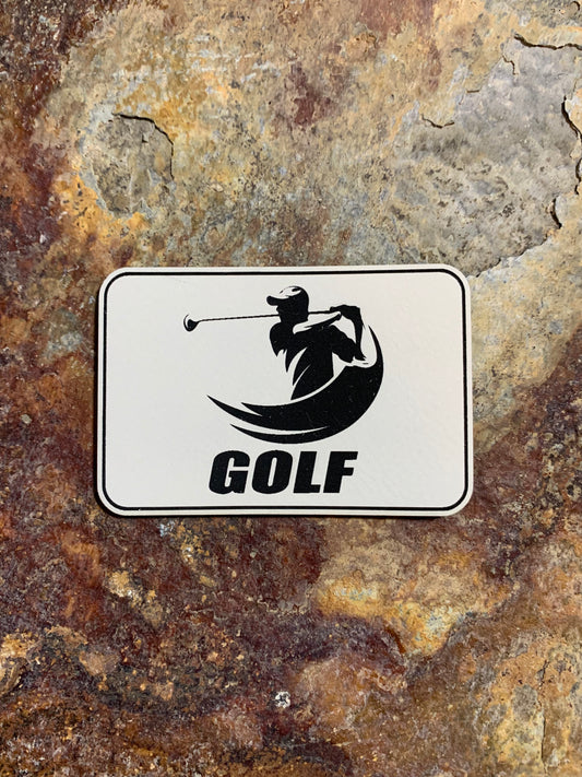 Good Time Concepts Golf Swing - VELPATCH 3" x 2" inch Hook Backed Patch