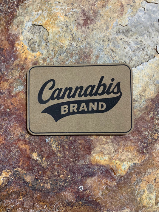 Cannabis Brand Swoosh - VELPATCH 3" x 2" inch Hook Backed Patch