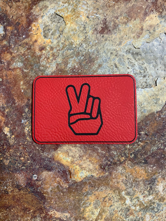 Positive Mindset Peace Sign - VELPATCH 3" x 2" inch Hook Backed Patch