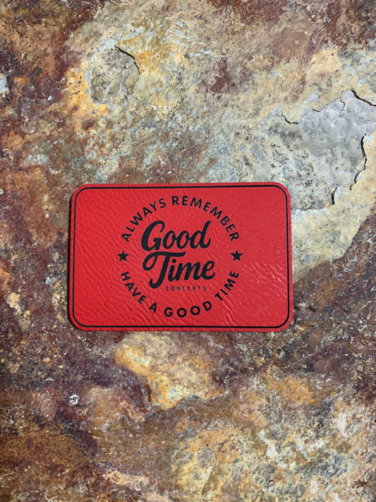 GOOD TIME Concepts Logo - VELPATCH 3" x 2" inch Hook Backed Patch