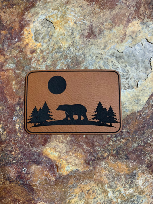 Nature Bound Outdoor Walking Bear - VELPATCH 3" x 2" inch Hook Backed Patch