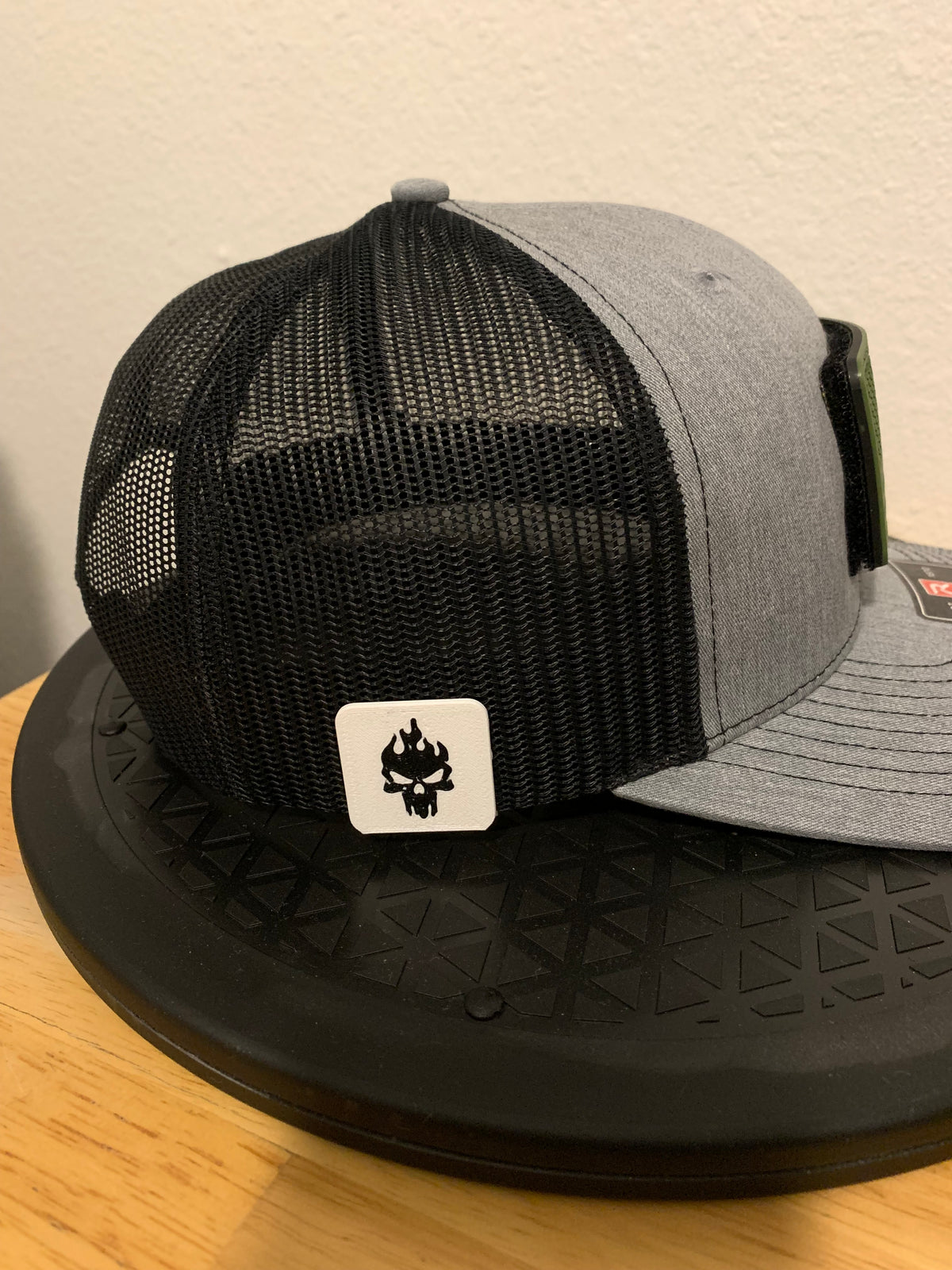 Fire Skull Hat Clip