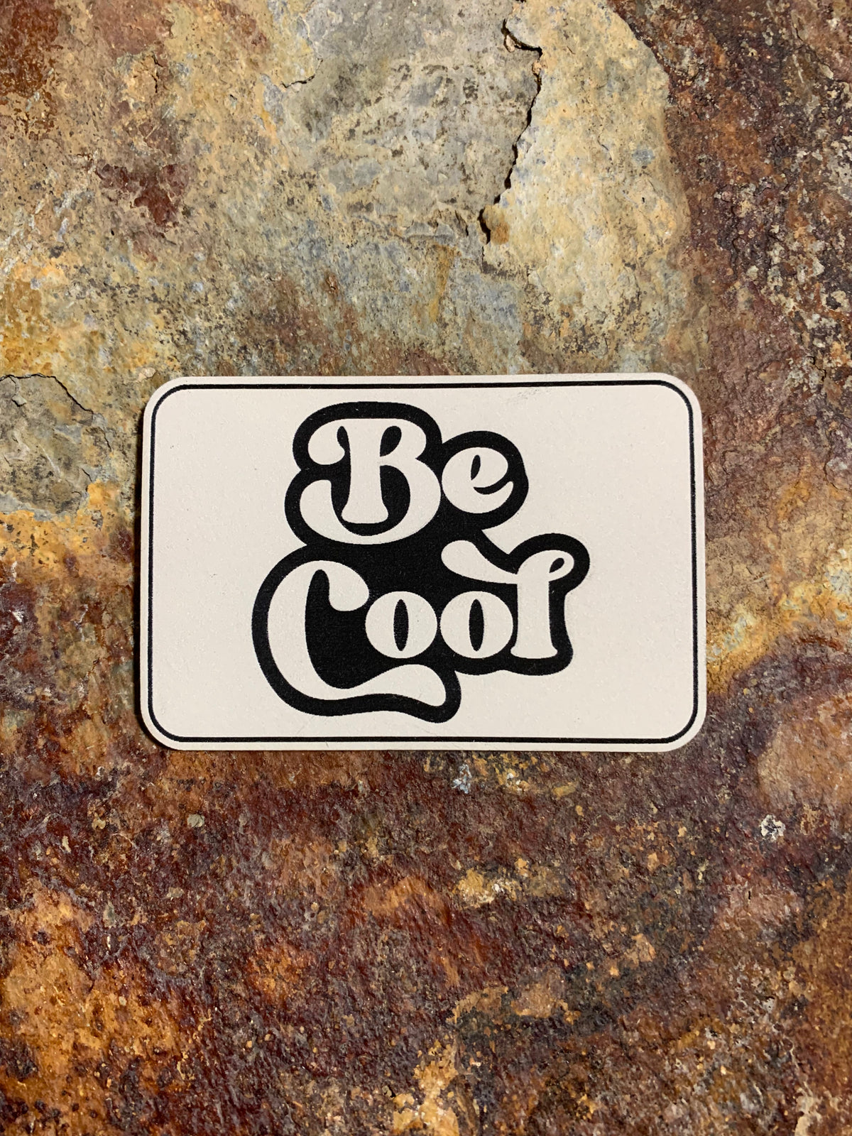 Positive Mindset Be Cool - VELPATCH 3" x 2" inch Hook Backed Patch - Laser