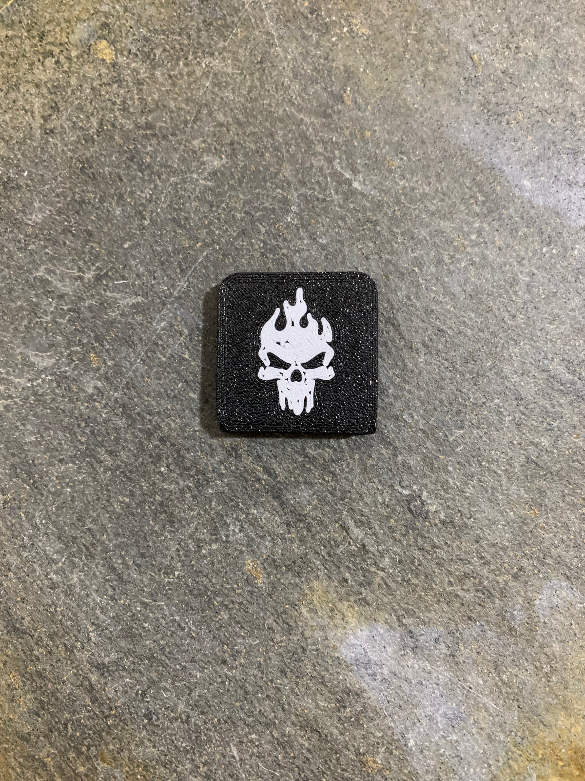 Fire Skull Hat Clip