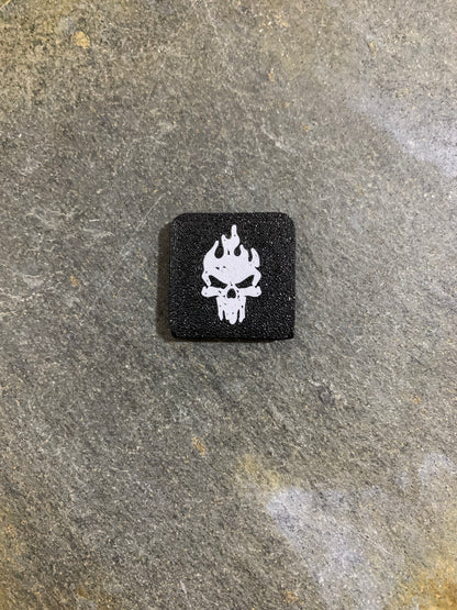 Fire Skull Hat Clip