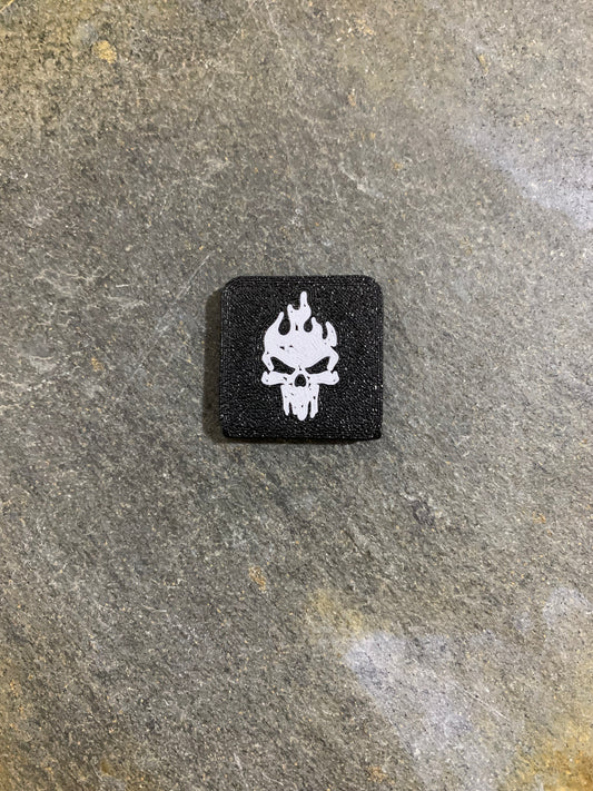 Fire Skull Hat Clip