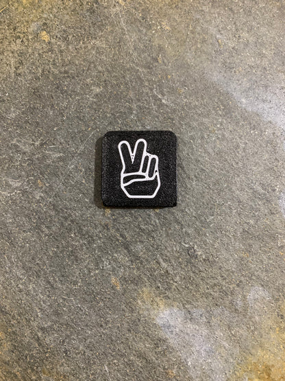 Peace Sign Hat Clip