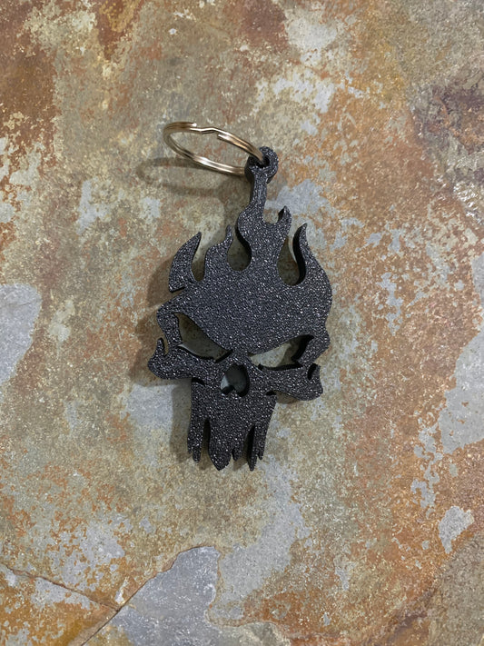 Fire Skull Key Chain