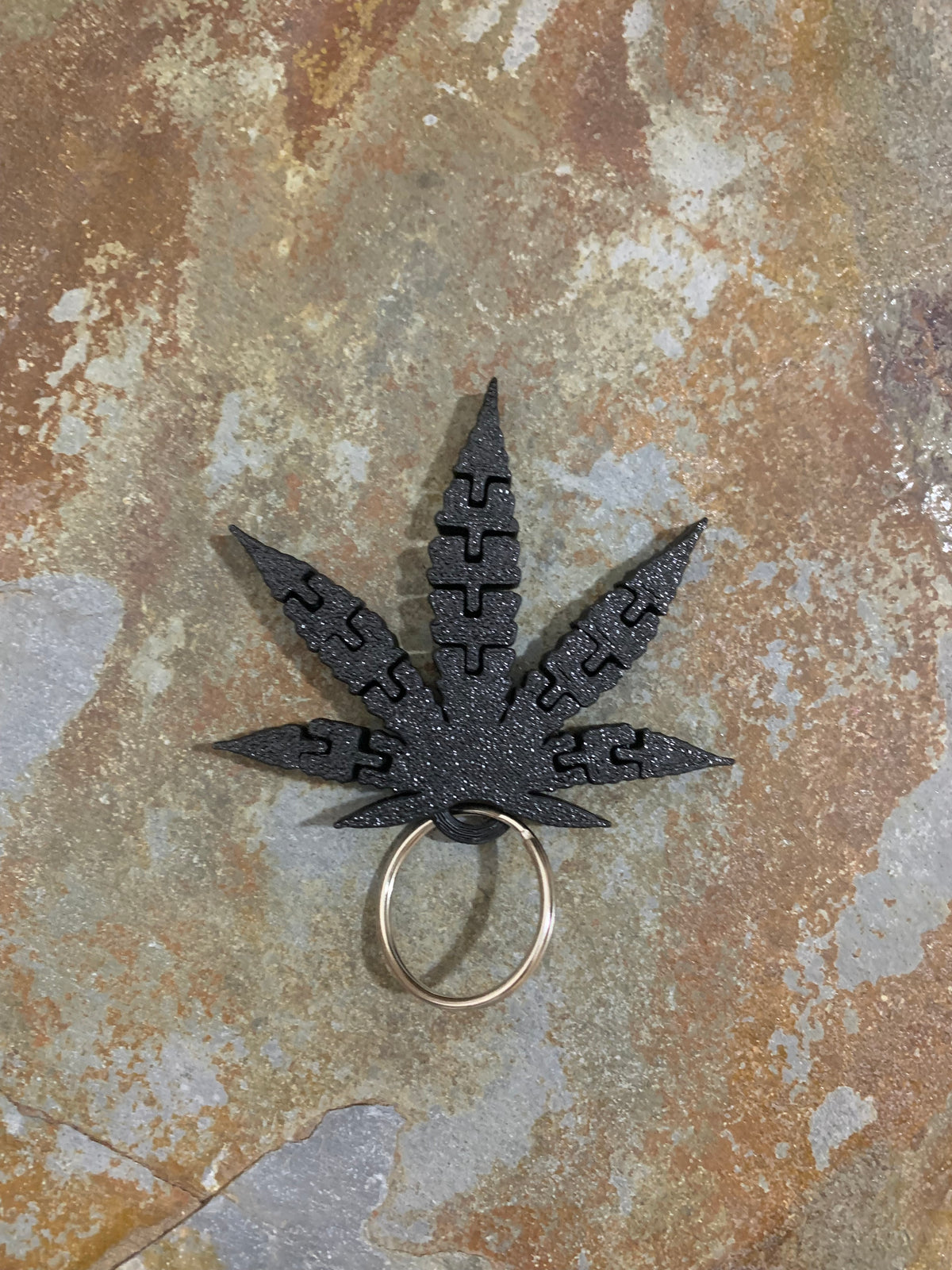 Cannabis Leaf Key Chain