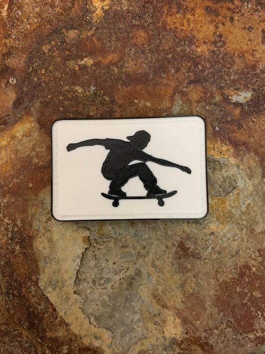 Good Time Concepts Skate Hard - VELPATCH 3" x 2" inch Hook Backed Patch TPU