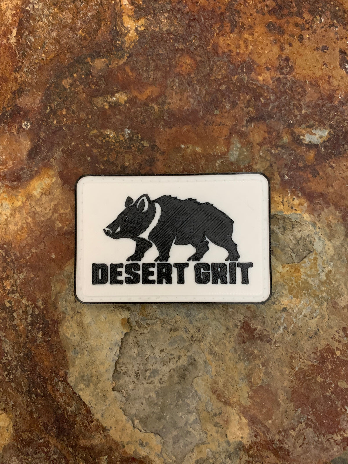 Nature Bound Outdoor Desert Grit Javelina - VELPATCH 3" x 2" inch Hook Backed Patch TPU