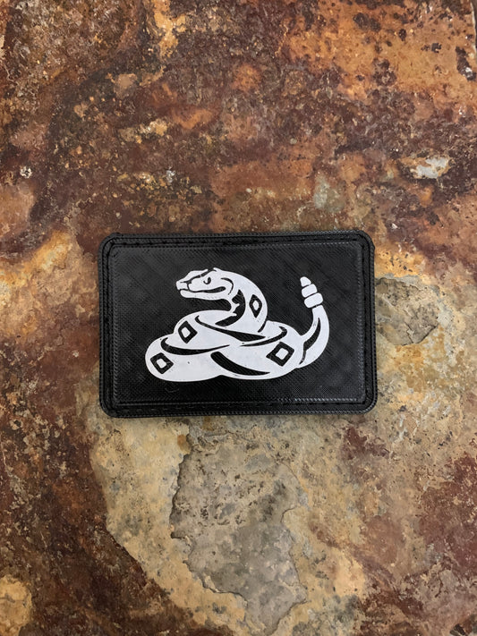 Nature Bound Outdoor Diamond Rattle Snake - VELPATCH 3" x 2" inch Hook Backed Patch TPU