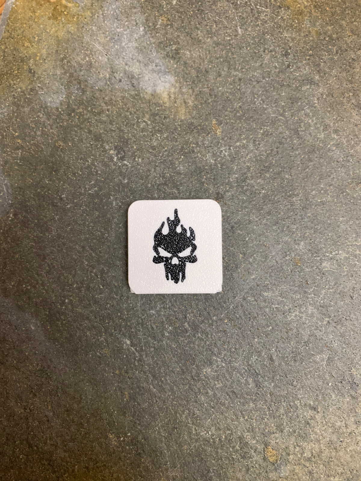 Fire Skull Hat Clip