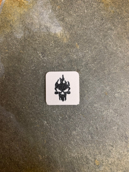 Fire Skull Hat Clip