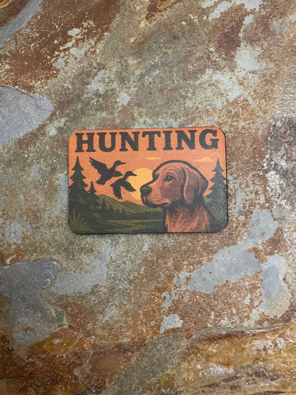 Nature Bound Outdoor Vintage Hunting Dog DTF - VELPATCH 3" x 2" inch Hook Backed Patch