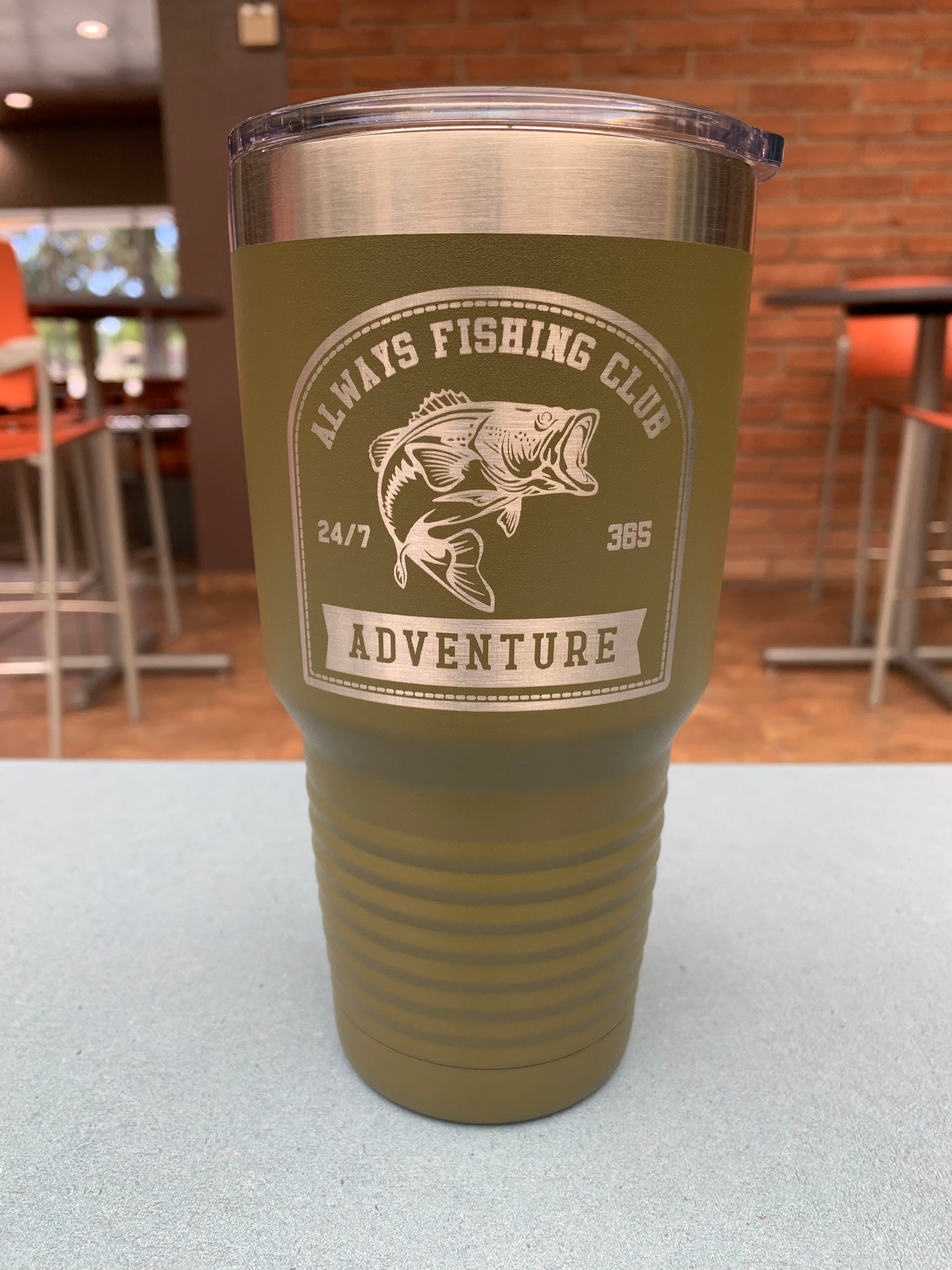 30 oz Always Fishing Club Polar Camel Tumbler by Nature Bound Outdoor