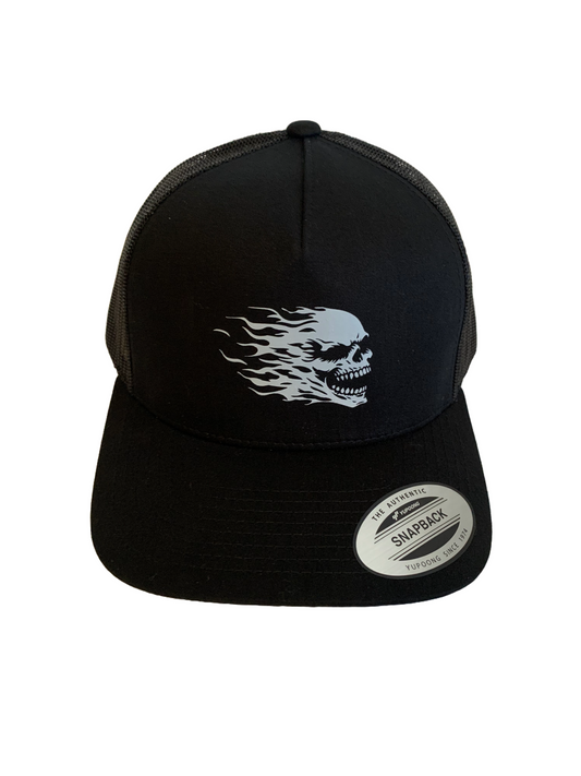 Fearless Blaze Skull Trucker Hat