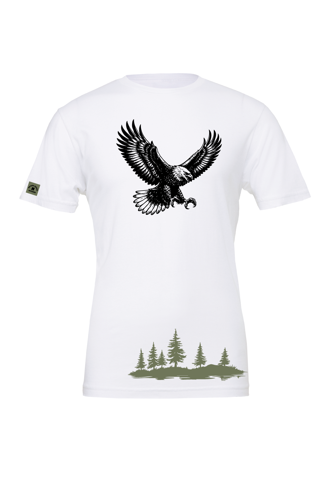 Nature Bound Outdoor Eagle and Forest T-Shirt