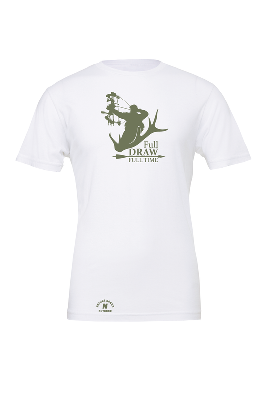 Nature Bound Outdoor Full Draw Full Time Bow Hunter T-Shirt
