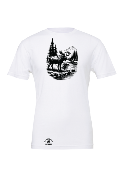Nature Bound Outdoor Moose River Scene T-Shirt